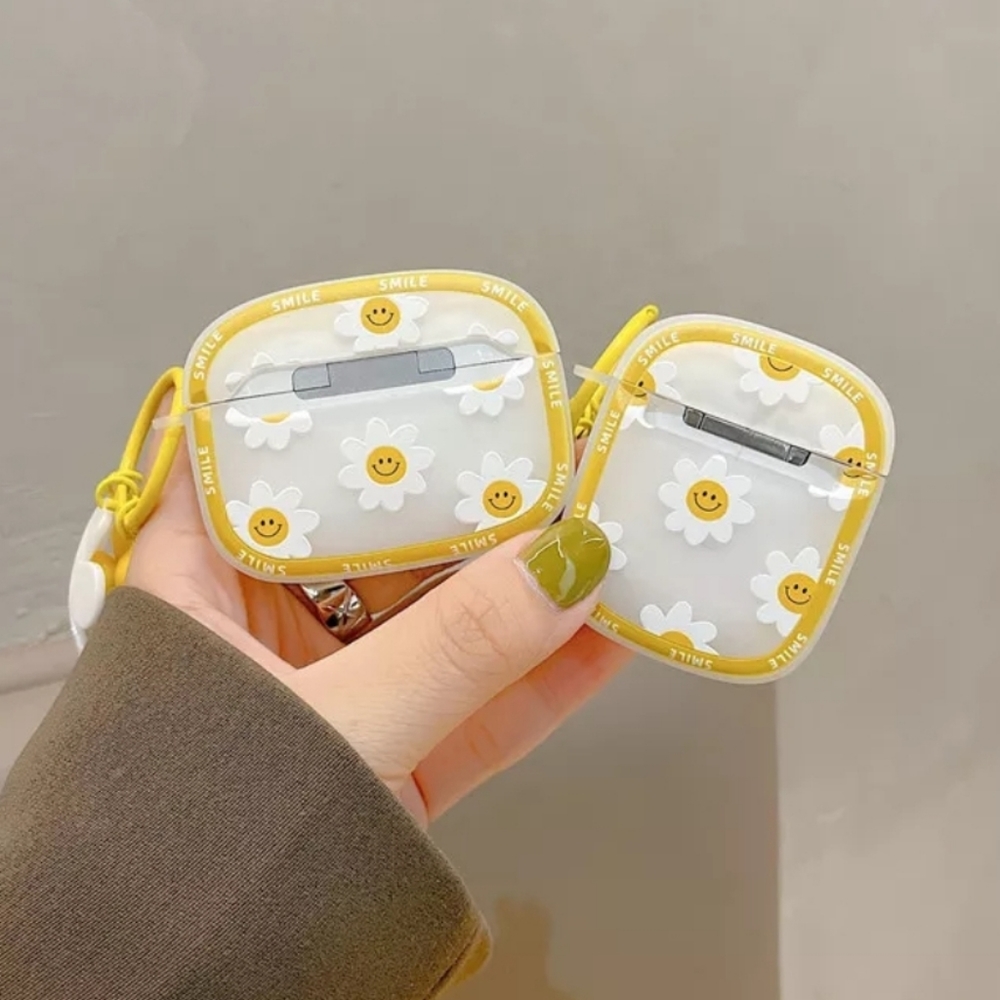 Airpods Case Airpods Pro Case Airpods 3rd Gen Case Smile Daisy flower Silicone - Picture 11 of 11